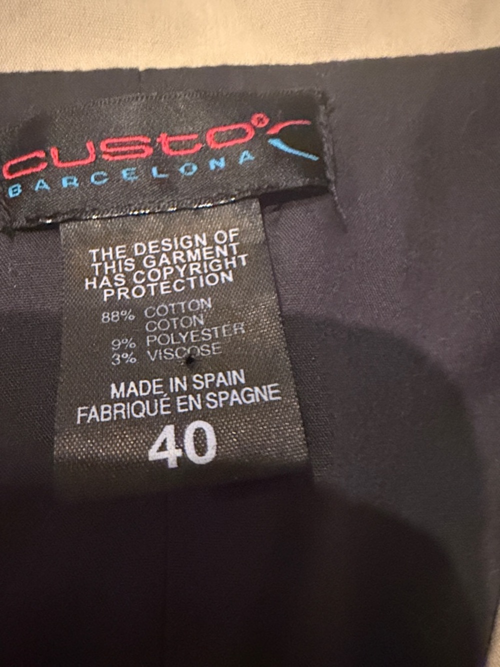 CUSTO BARCELONA Vintage Trenchcoat with a Patch Design Y2K - Picture 2 of 6